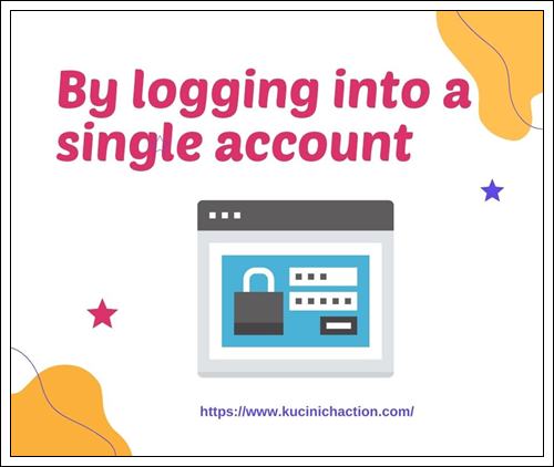 By logging into a single account