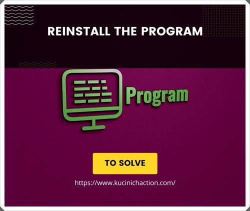 Reinstall the program
