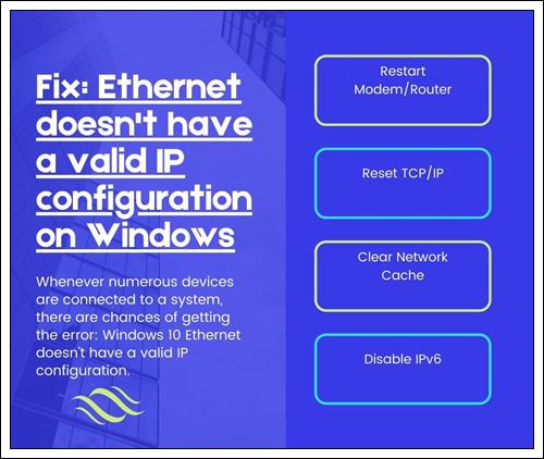 Fix Ethernet doesn't have a valid IP configuration on Windows