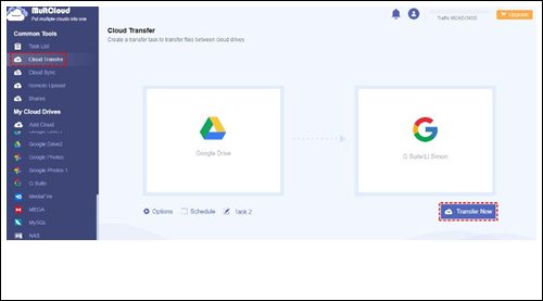 Migrate Google Drive to G Suite with MultCloud