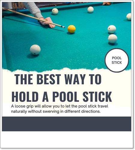 how to hold a pool stick