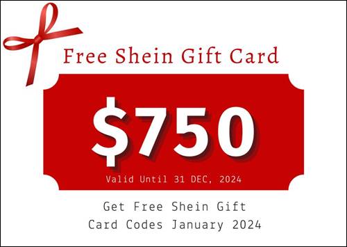 Free Shein Gift Card Codes  January 2024