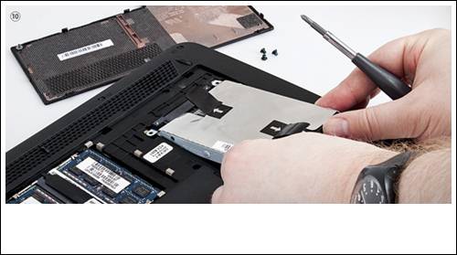 Begin by manually replacing the old hard drive