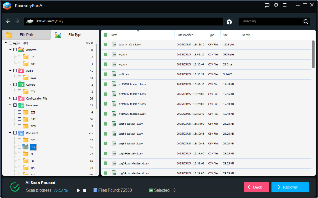 Recovering .txt Files with RecoveryFox AI